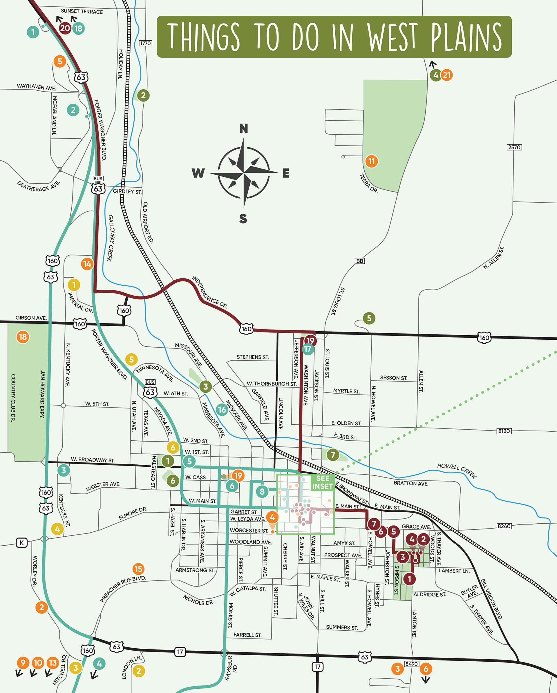 West Plains Missouri City Map
