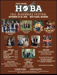 Heart of the Ozarks Bluegrass Association 42nd Annual Fall Bluegrass Festival @ HOBA Park
