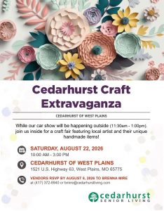 Car Show (11:30 a.m.-1 p.m.) & Craft Show (10 a.m.-3 p.m.) @ Cedarhurst